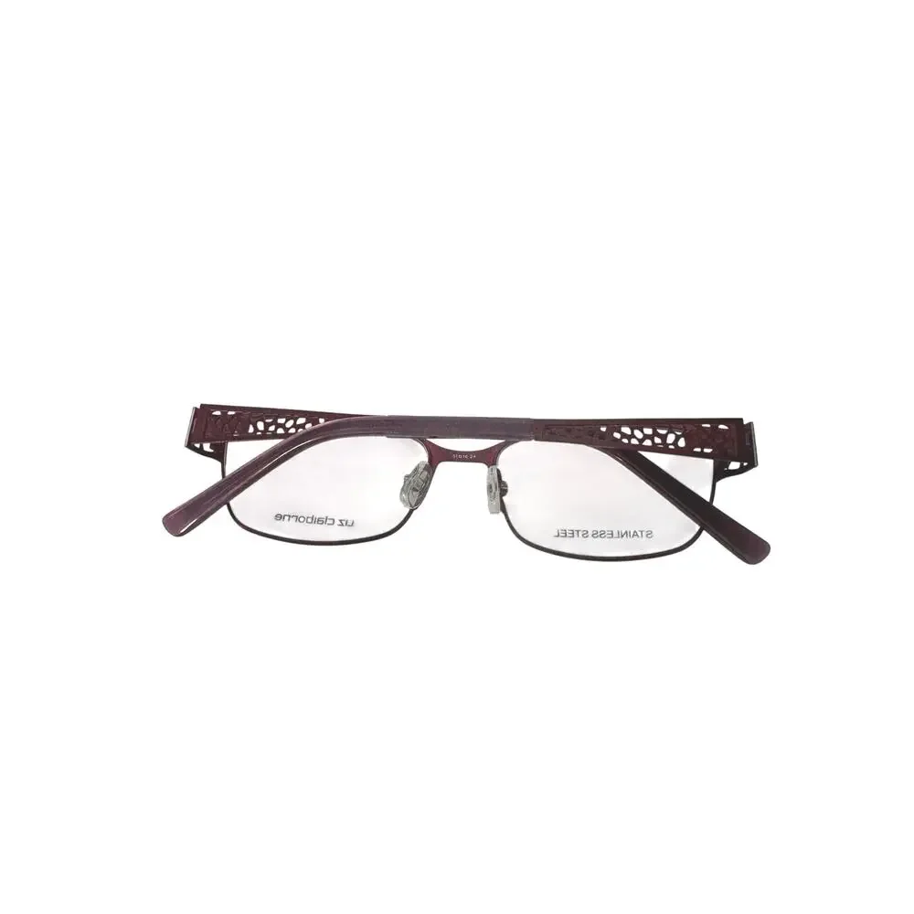 NEW Liz Claiborne 663 y2k rectangle full frame Eyeglasses in plum